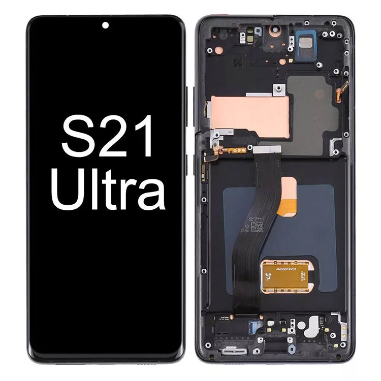 Kanggo Samsung Galaxy S21 Ultra LCD Tampilan layar Tutul layar Tutul